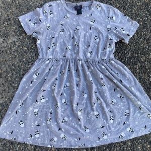 Skull flowy skater dress